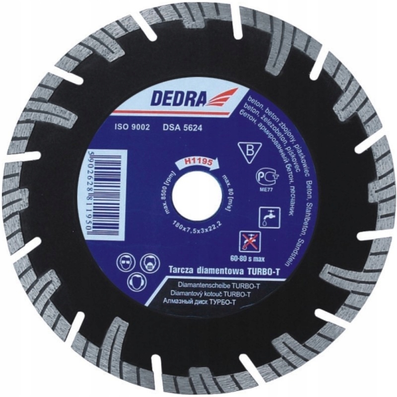 

Tarcza Turbo Do Cięcia Betonu Zbrojonego 230 22,2
