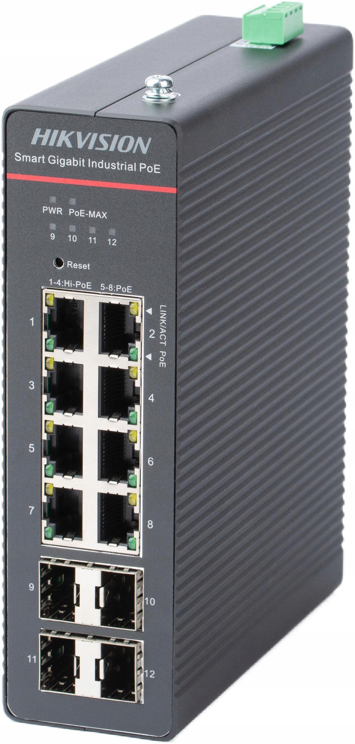 Switch Hikvision DS-3T1512HP-SI-8P4FKIT (75W)