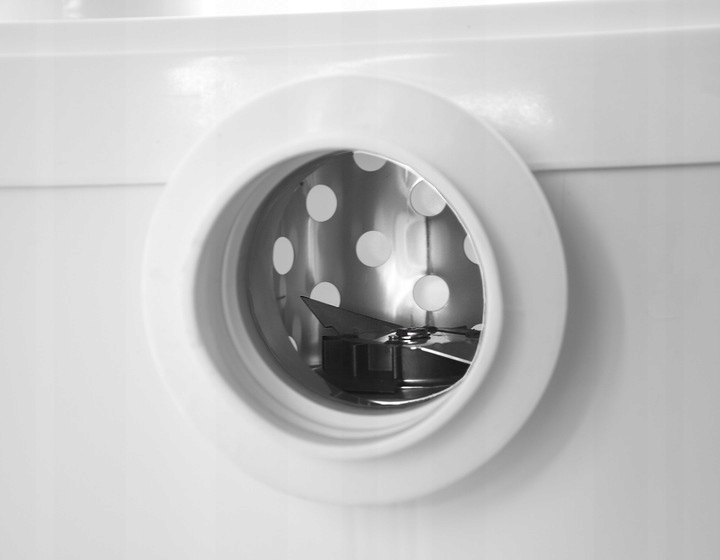 POMPA DO WC Z ROZDRABNIACZ PRZEPOMPOWNIA ŚCIEKÓW MŁYNEK ŁAZIENKOWA MOCNA Maksymalna wydajność 100 l/min