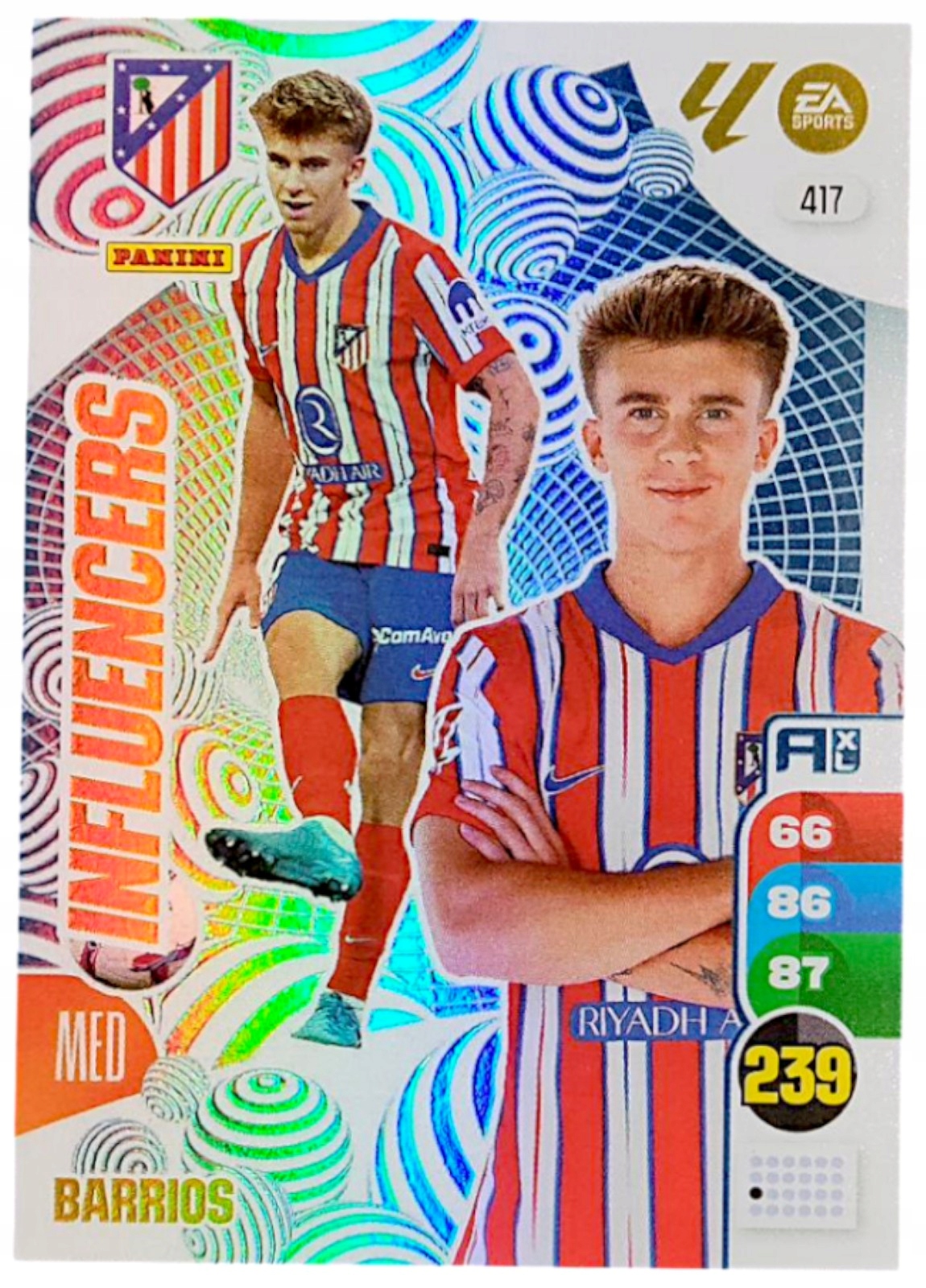 Panini La Liga 2024-2025 Influencer 417 Barrios Atletico Madryt