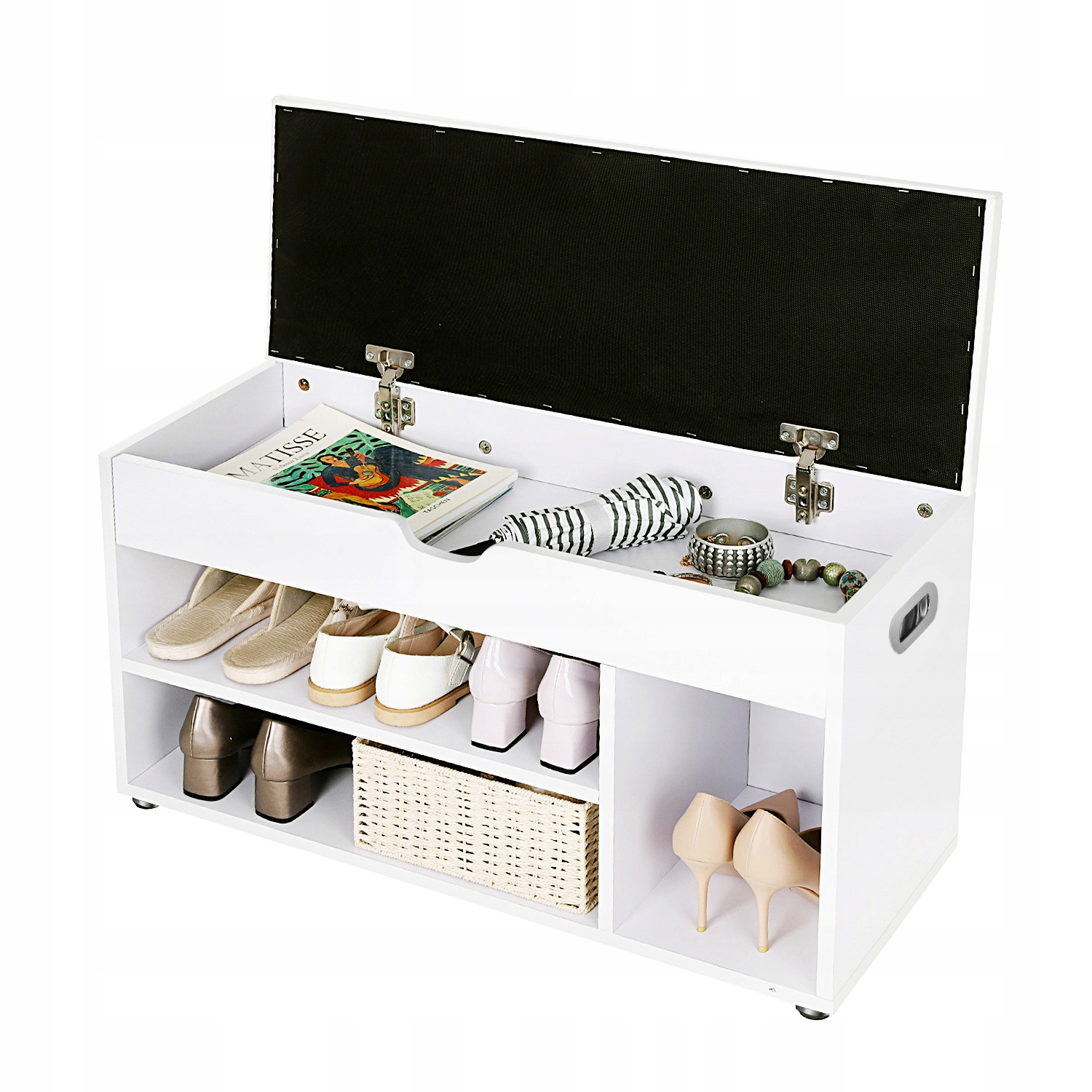 

Szafka na buty z siedziskiem biała przedpokój 80cm