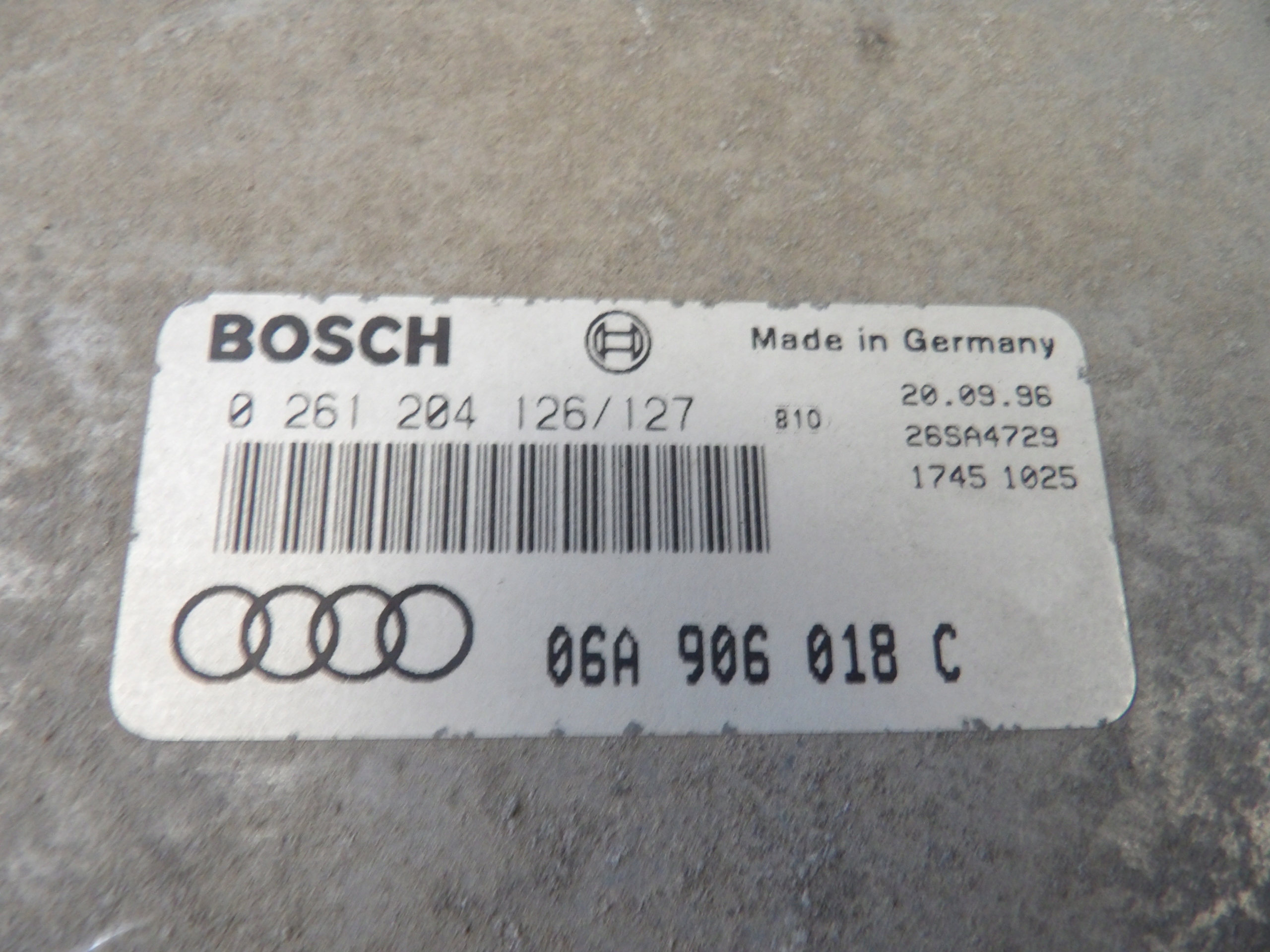 AUDI A3 UND 8L COMPUTER, BEDIENTEIL 06A906018C, 0261204126/ 127