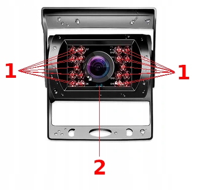 MONITOR 7 KAMERA BUS 18 IR 10m 12 24V OPTYKA SONY Display size 7