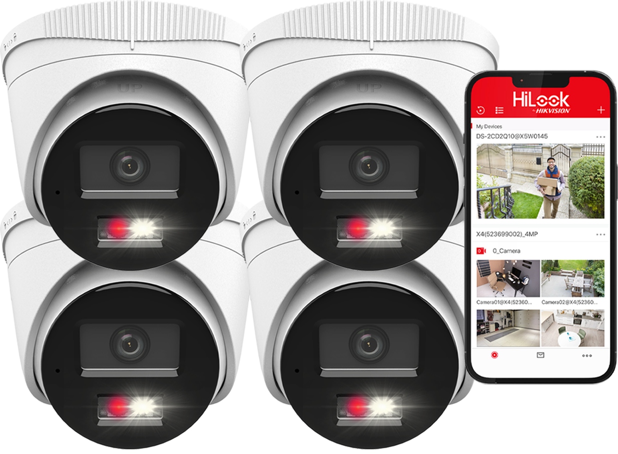 4Mpx Ip kamera 4x IPCAM-T4-30DL HiLook Vonkajšia PoE Hybrid Light