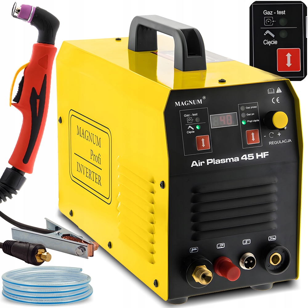 PRZECINARKA PLAZMOWA PLAZMA PLASMA MAGNUM CUT 45 230V 15MM DO STALI ALU AIR