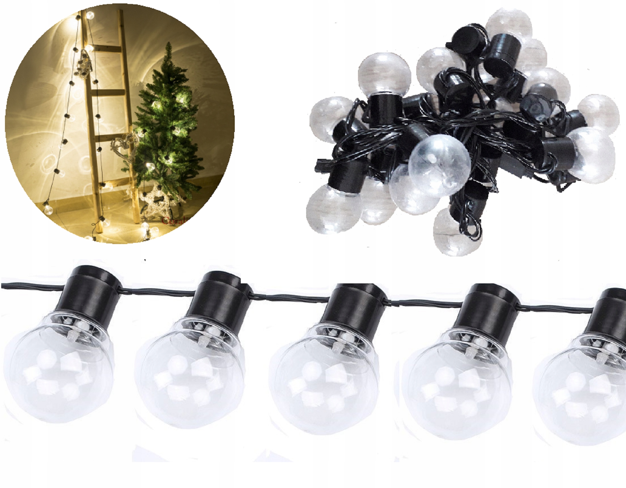 

Girlanda świetlna Led żarówki barwa ciepła 10 m