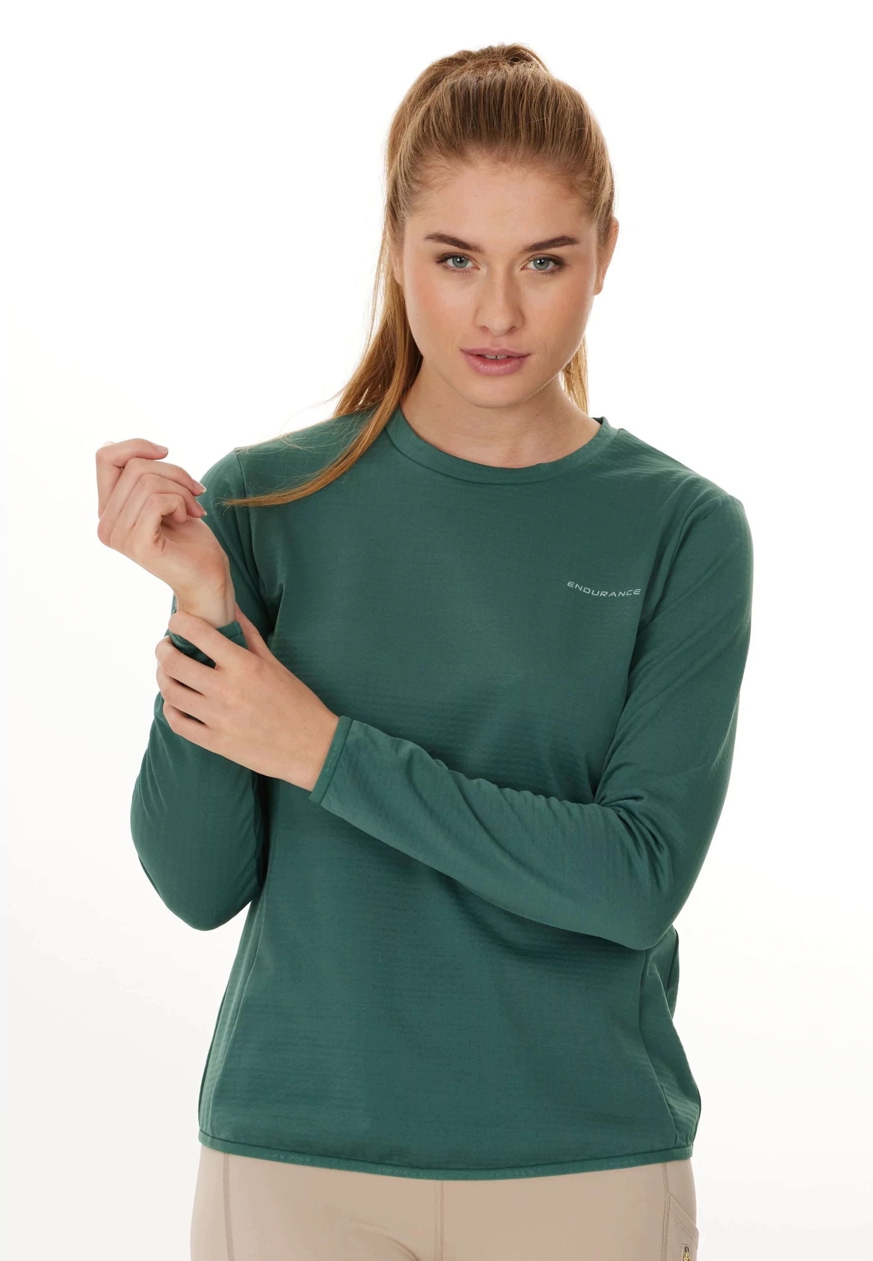 Bluza damska z długim rękawem Endurance Leah Zielony 36