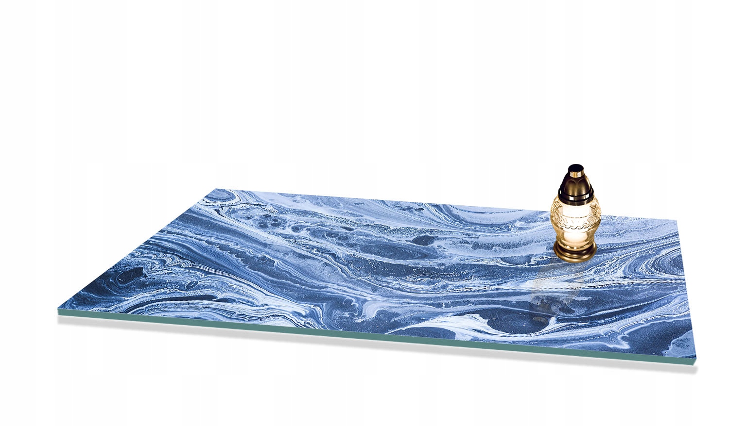 Podstavec na Hřbitov Tvrzené sklo gumové podstavce 80x52 cm na Pomník