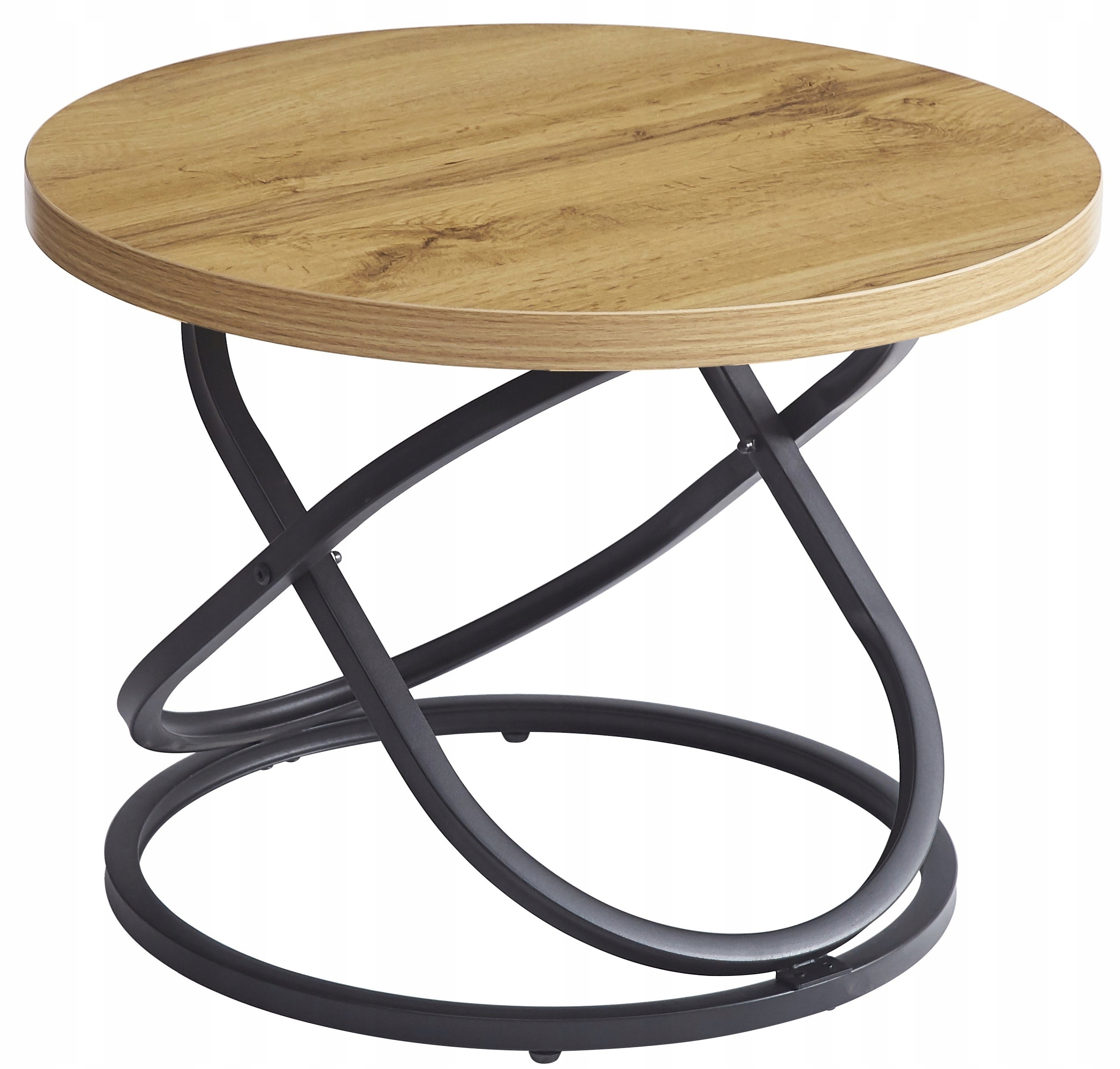 STOLIK KAWOWY OKRĄGŁY NOWOCZESNY GALAXY MAX fi 60 cm ŁAWA DĄB