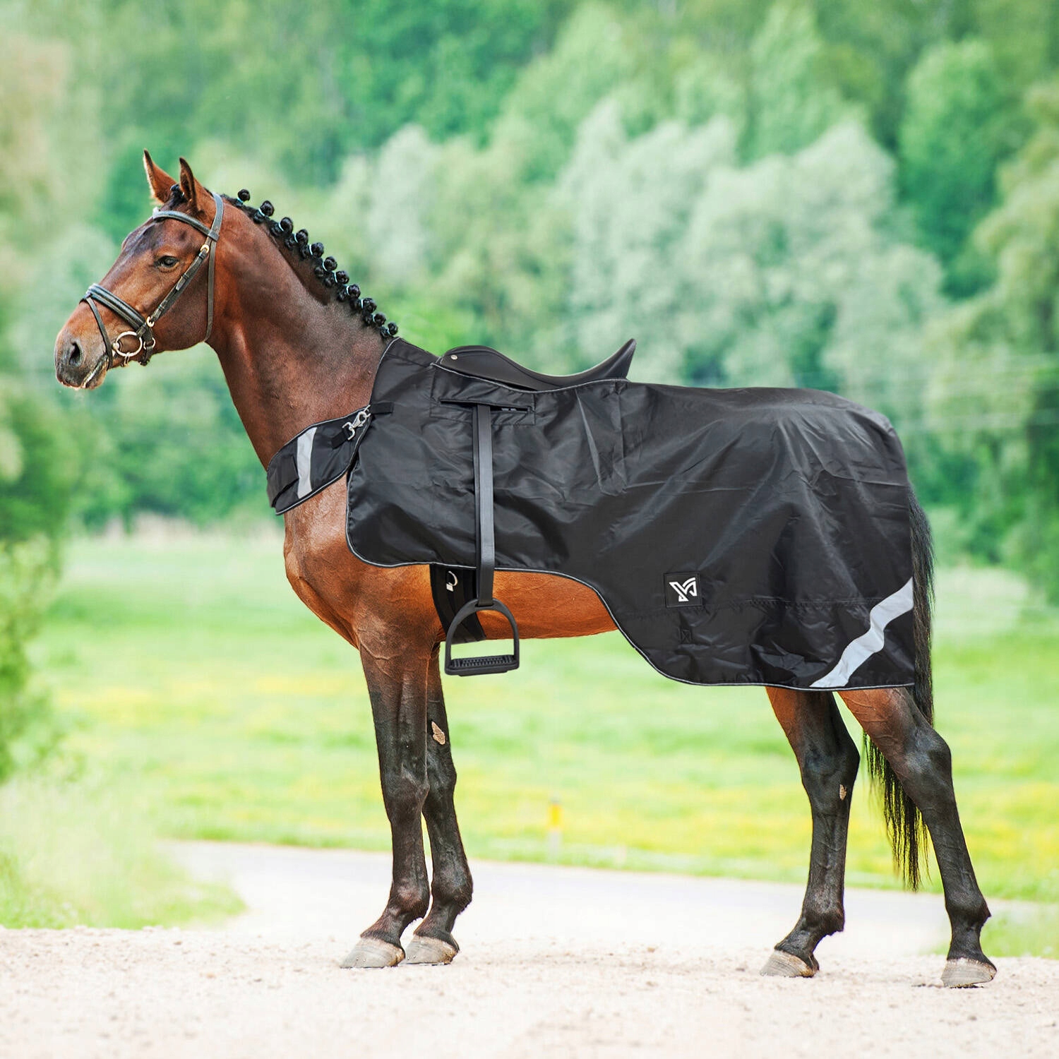 Deka pro koně York Reflect, tréninková, černá, vel. 125 cm