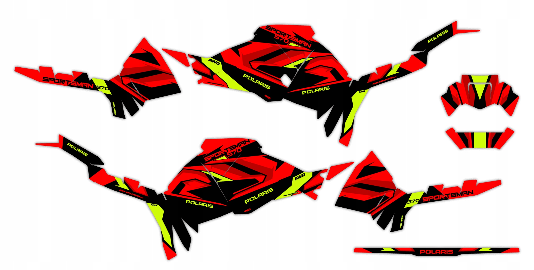 Dýha Samolepky Polaris Sportsman 570 2021+ #7549100