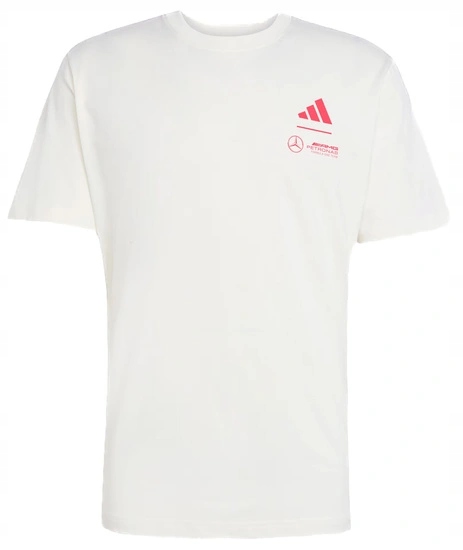 Tričko Mercedes Amg Petronas F1 adidas Summer Graphic Off White vel. M