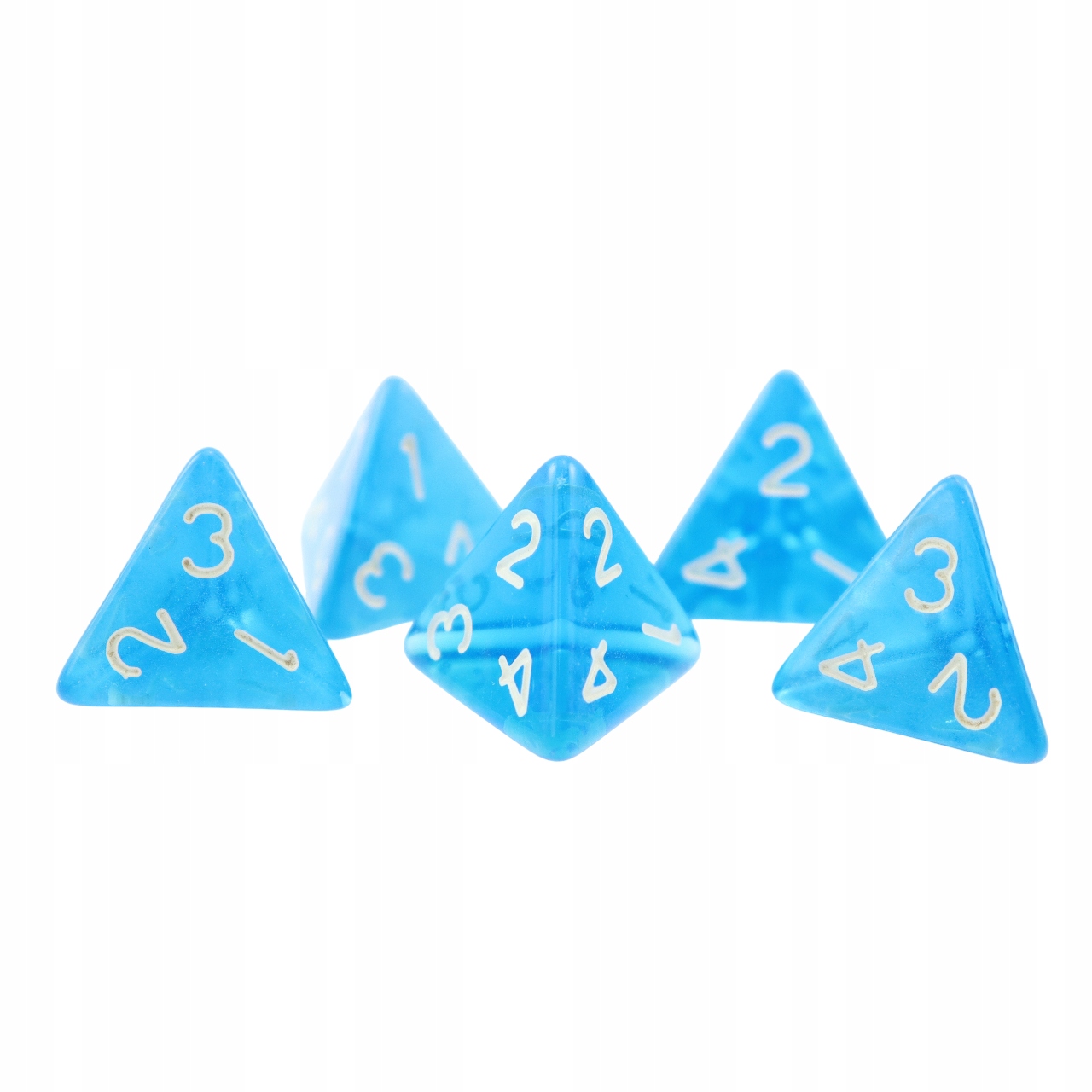 ZESTAW 25 KOSTEK K4 RPG ŁZA OCEANU KOŚĆ CZTEROŚCIENNA Liczba ścian 4