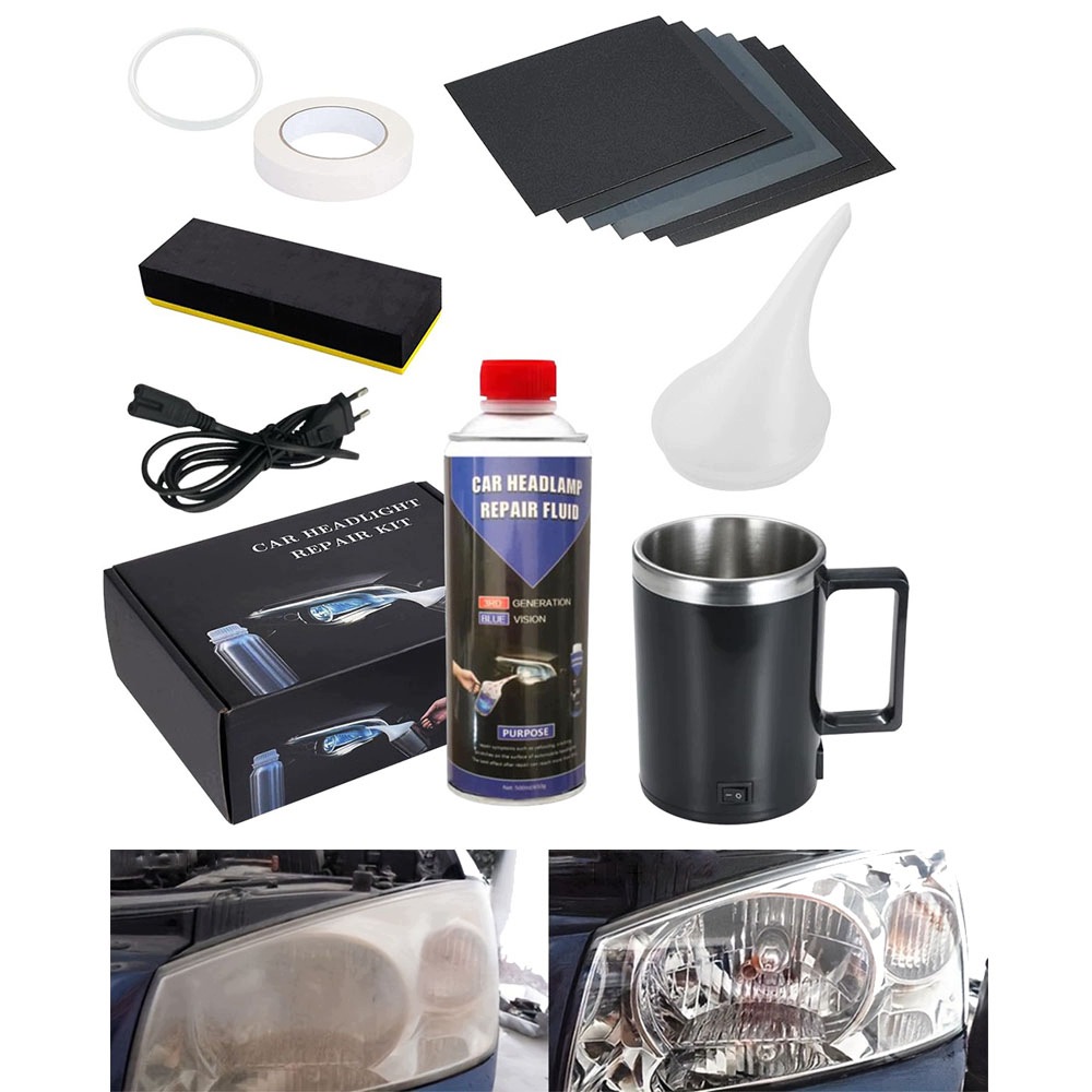 Zestaw Do Regeneracji Renowacji Odnowy Lamp Reflektorów Kubków 500ML