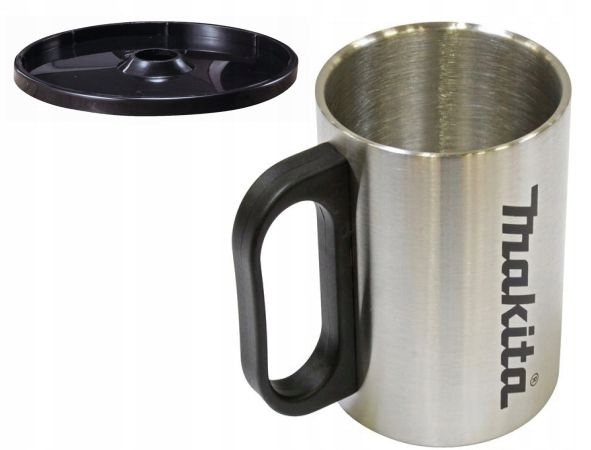 

Metalowy Kubek+ na kawę Makita 240 ml pokrywka