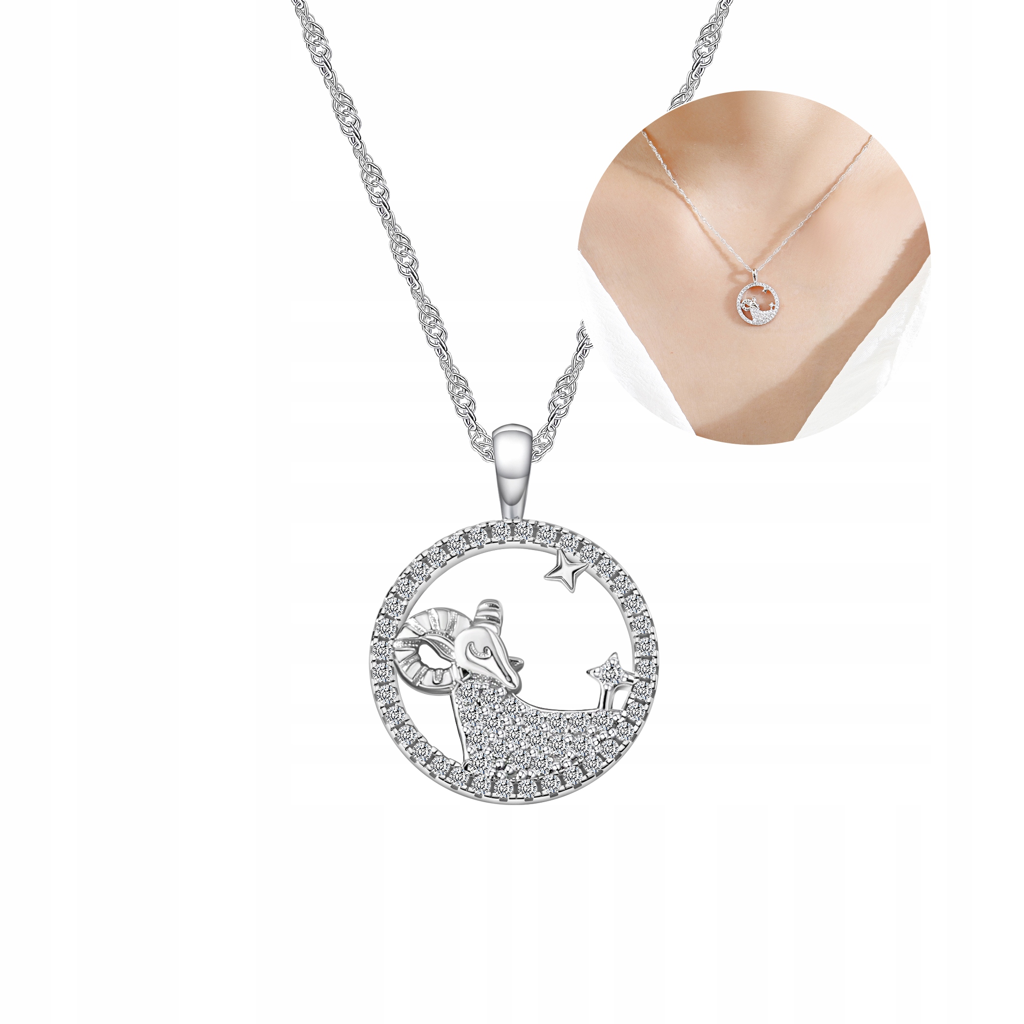 Stříbrný dámský náhrdelník stříbro znamení zvěrokruhu beran stříbro o ryzosti 925