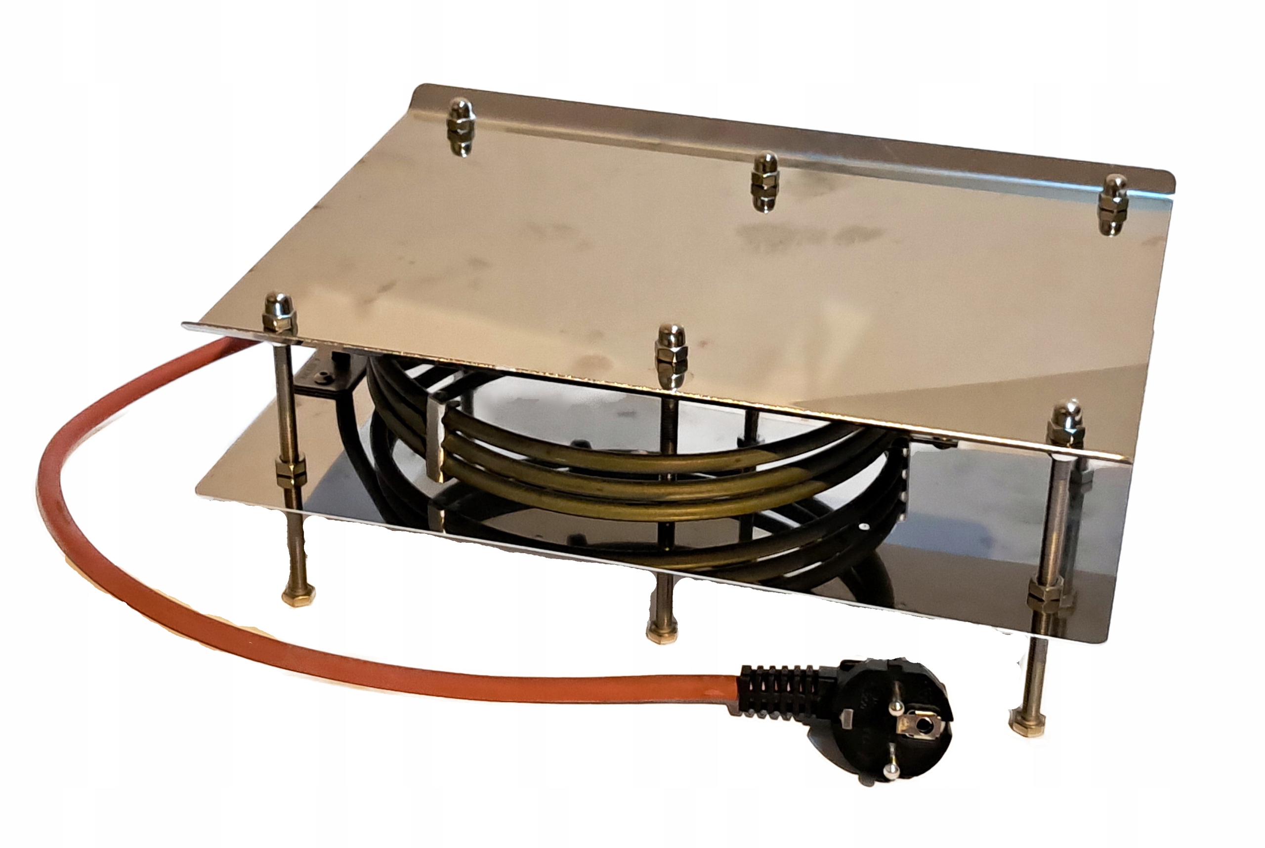 Nerezový plochý deflektor ohřívač 2,7 kW s kabelem