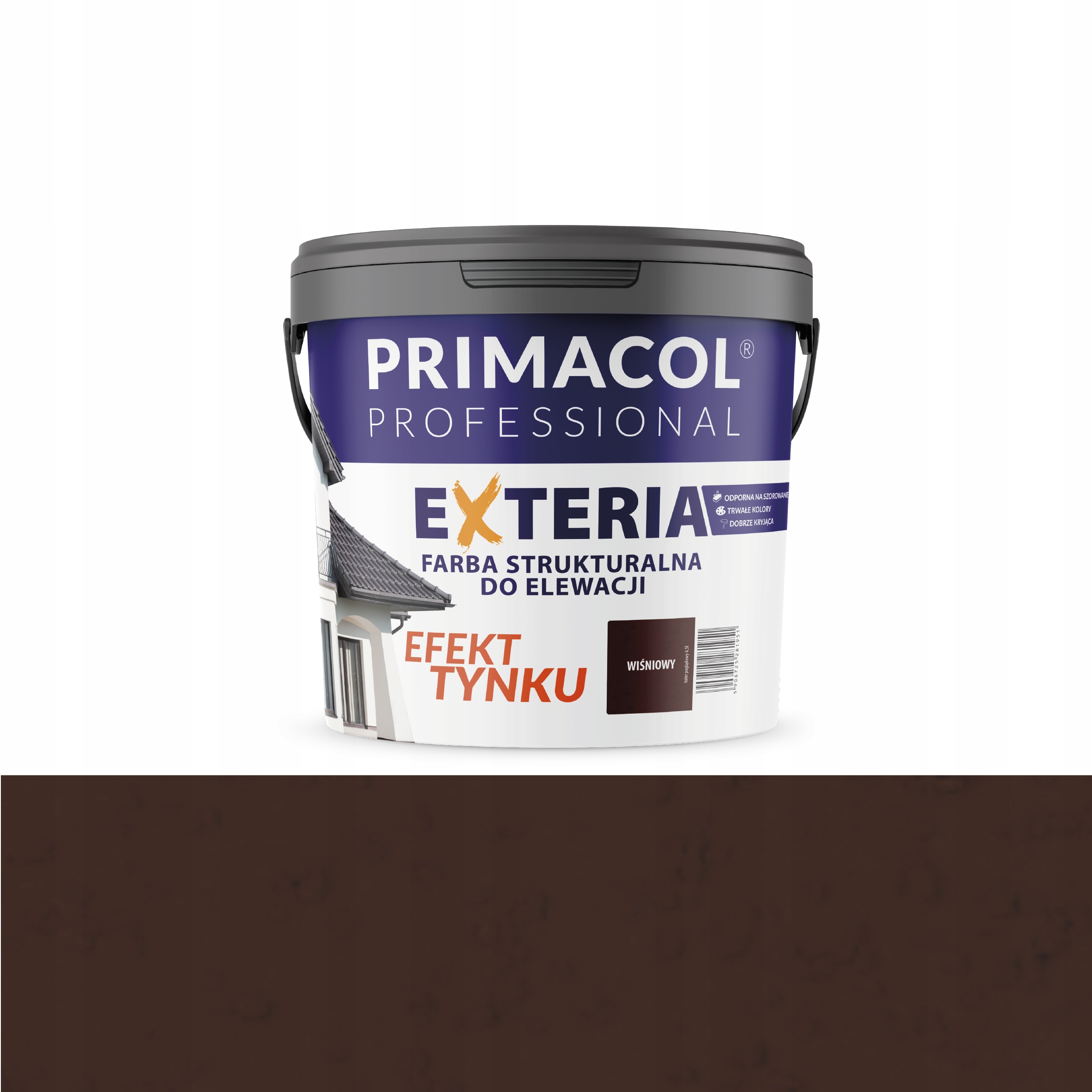 Farba Fasadowa Exteria Strukturalna 9L Wiśniowy Primacol Professional