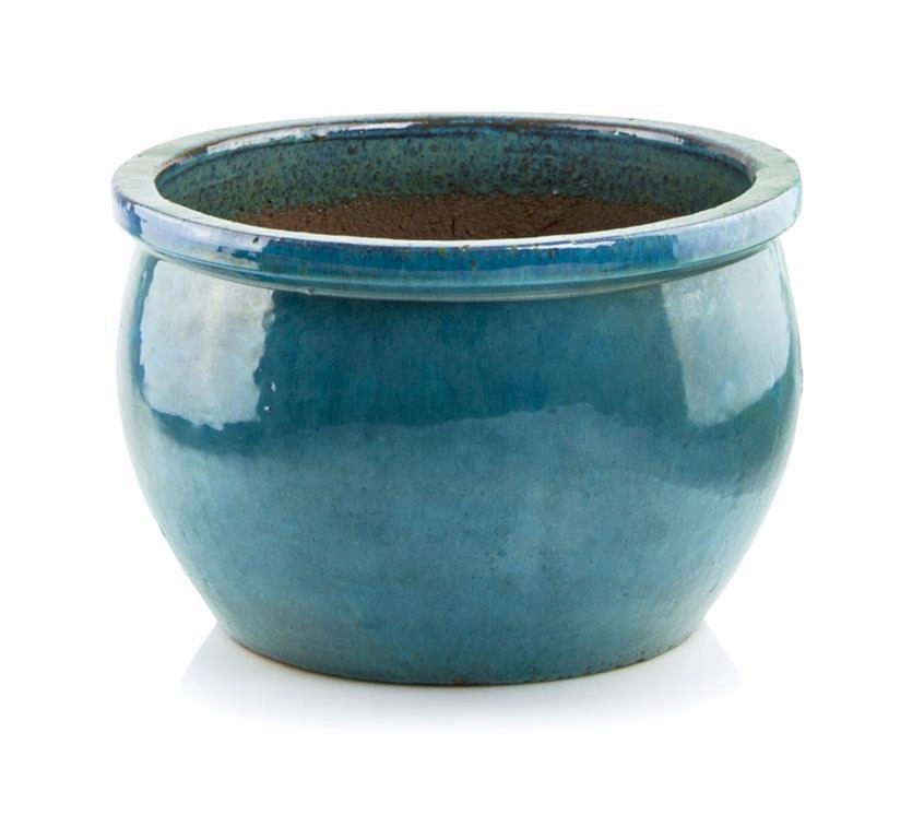 Ceramiczna Doniczka Mrozoodporna 28 x 16cm Turkusowa