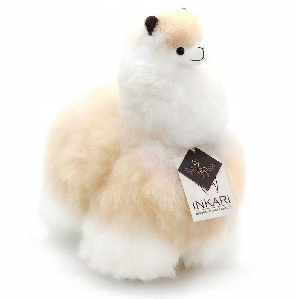 Maskotka z wełny puszysta Alpaka Inkari Naturals Vanilla 32 cm