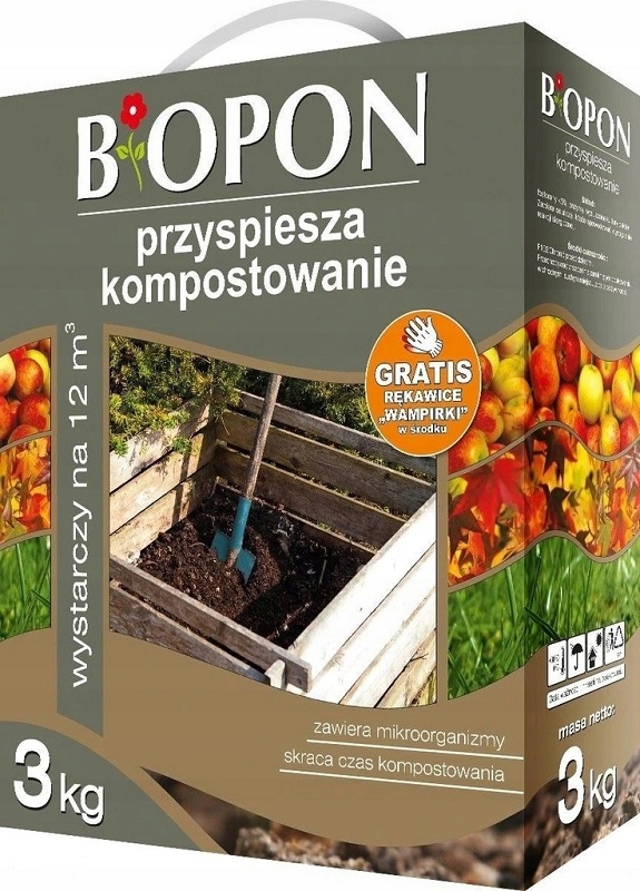 KOMPOSTER BiOPON biologiczny preparat przyspieszający kompostowanie 3kg