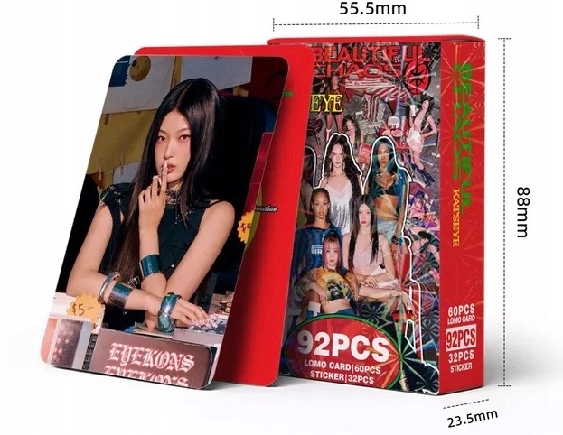 Katseye karty kolekcjonerskie i naklejki lomo idolki kpop 92 szt