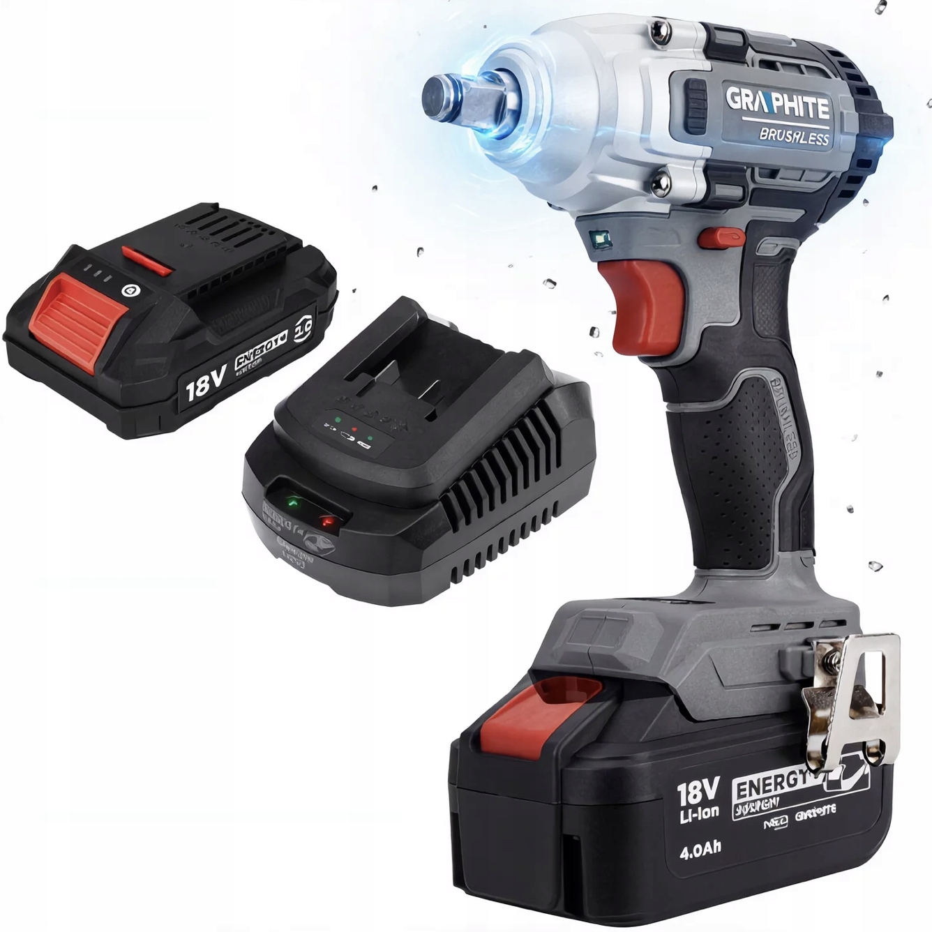 Graphite Bezkartáčový Rázový Klíč 18V 330NM 1/2 Akumulátor 2AH 58G028-1
