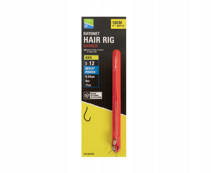 Preston Kkh Bayonet Hair 10cm przypon z igłą hak 12