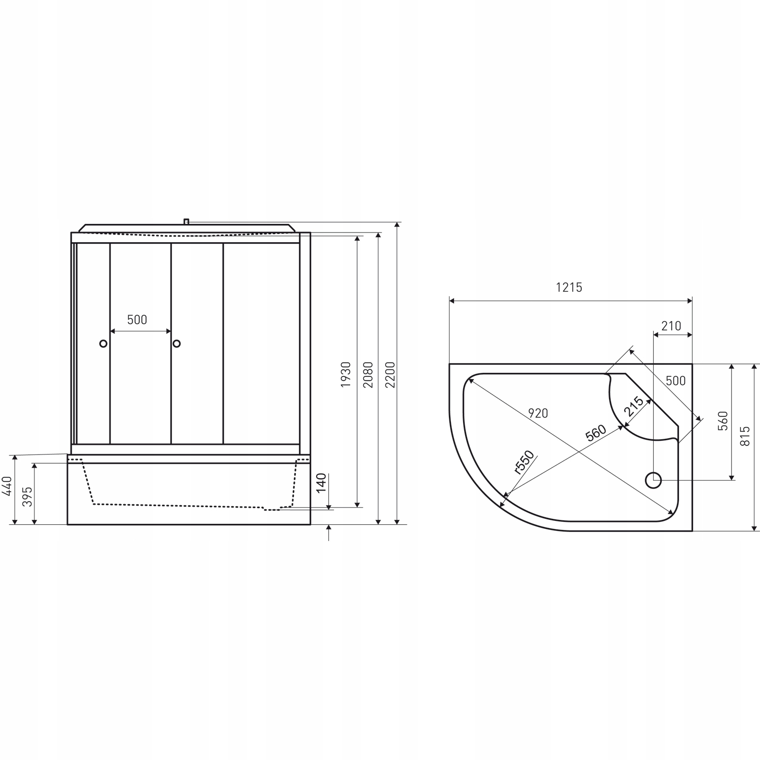 KABINA PRYSZNICOWA Z HYDROMASAŻEM 121X81 Marka Kerra
