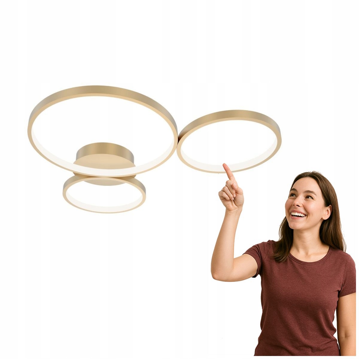 Moderná stropná Led lampa 40W Maver Zlatá Italux