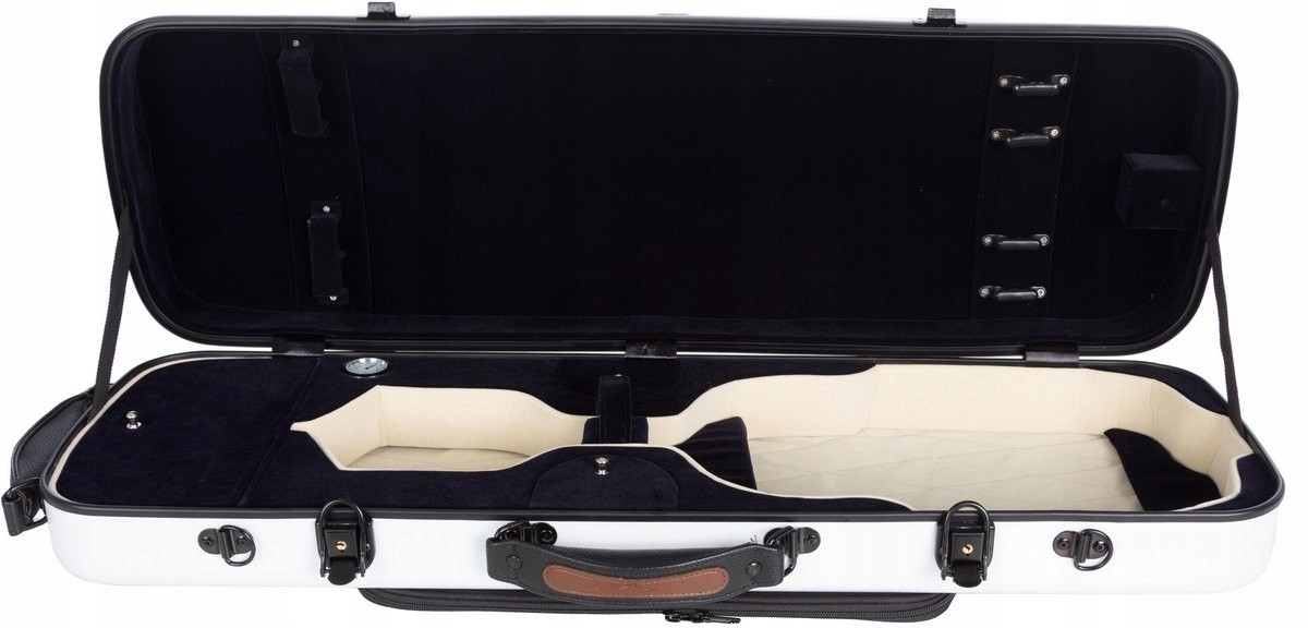 Fiberglass houslové pouzdro Oblong 4/4 M-case Bílá Granátová