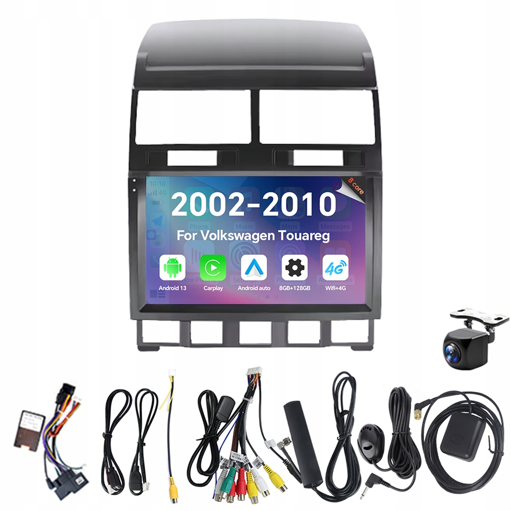 Autorádio Eunavi 2Din s Androidem 13 a 13" pro Volkswagen Touareg 2002-2010 s Carplay