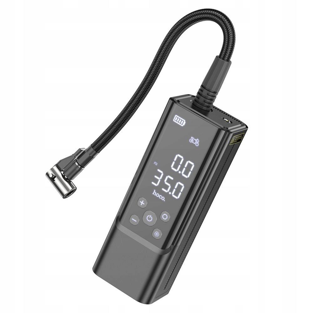 Kompresor do auta Hoco bezdrátový 5000 mAh ZP7 černý
