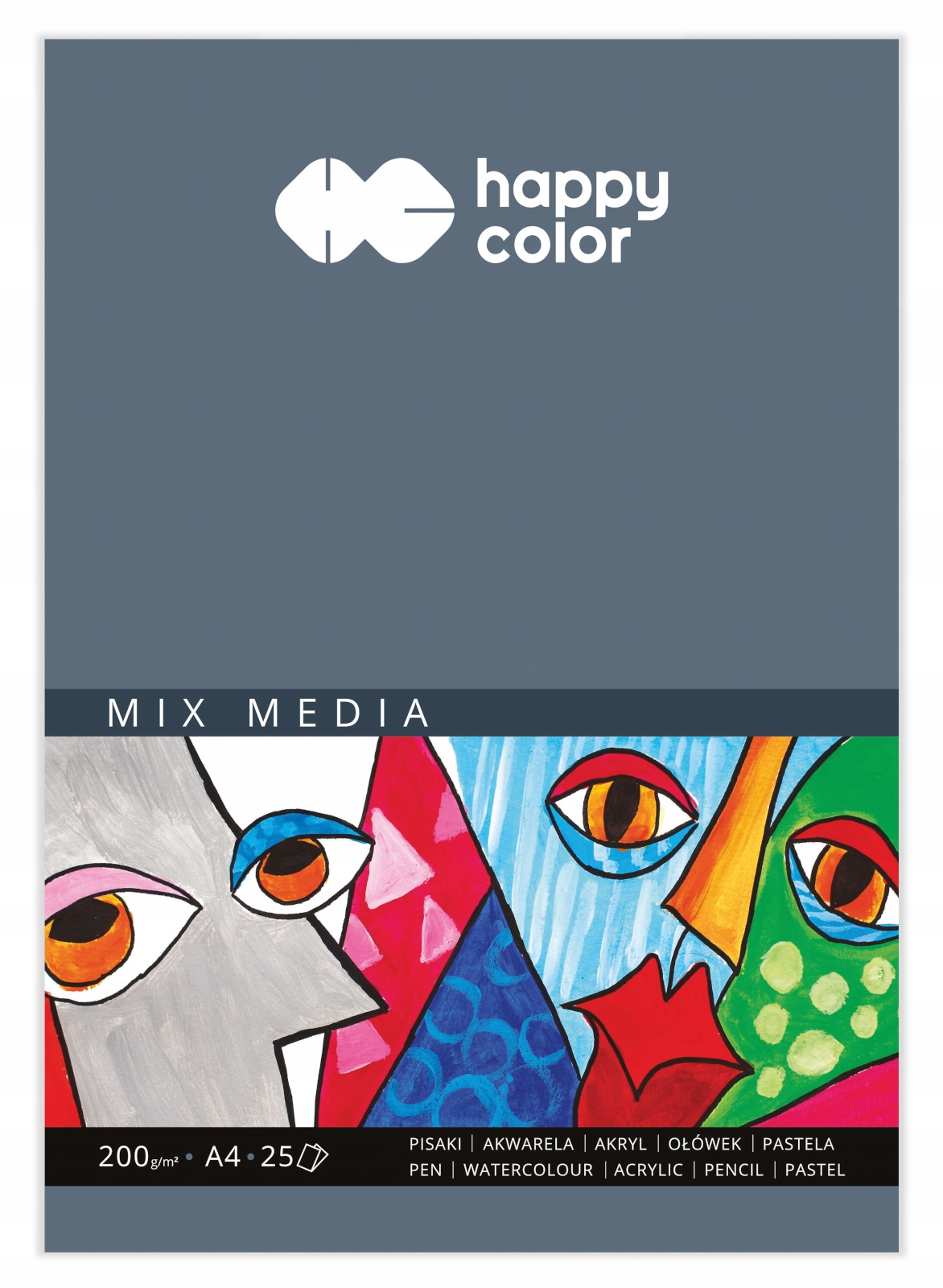 Happy Color BLOK MIX MEDIA Uniwersalny A4 200g 25 kartek