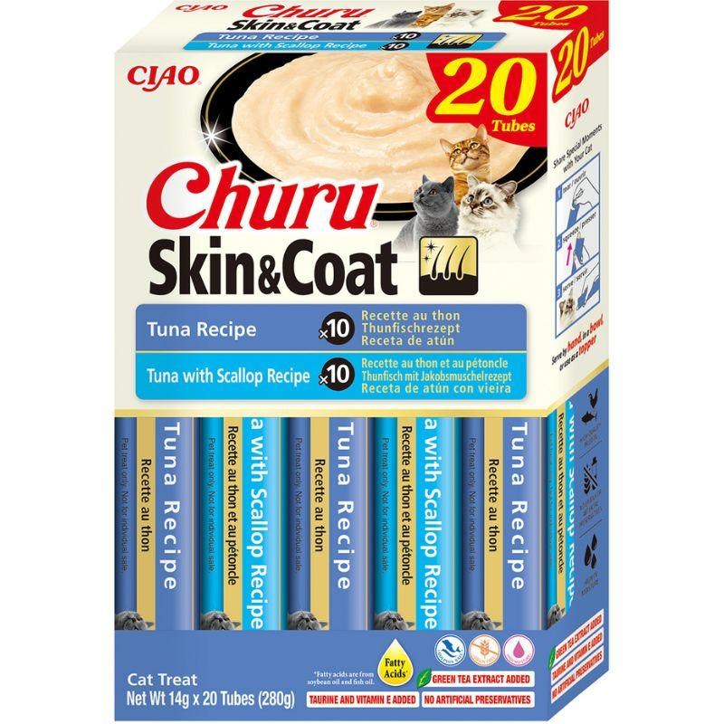 Inaba Cat Churu Skin & Coat Tuna pamlsek pro kočky 20x14 g (280 g)