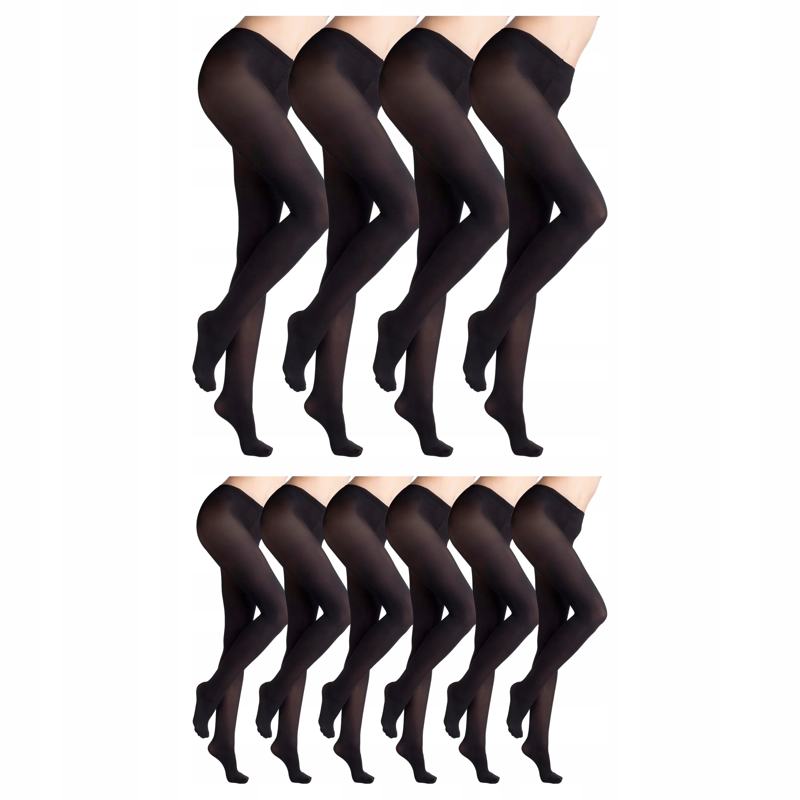 10 x Krycí punčocháče bez kalhotek Micro 60 den Marilyn Nero 3-M