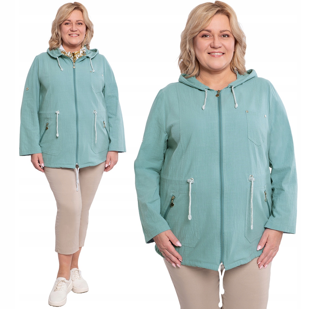 Zelená tenká bunda 50