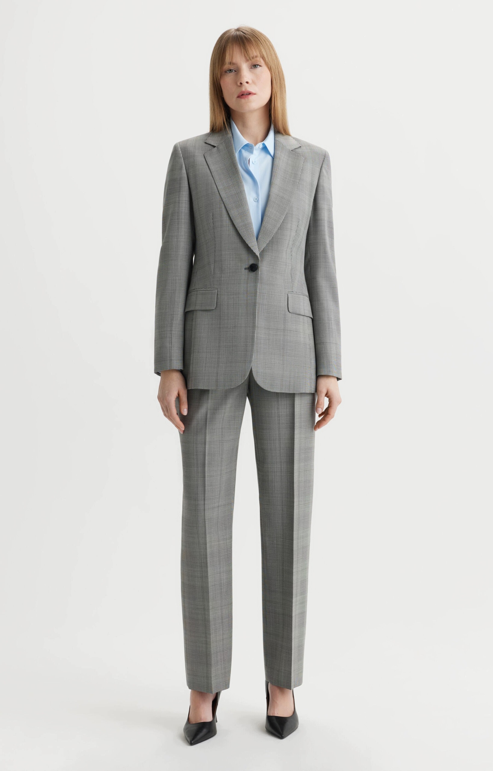 Marynarka slim w kratę do garnituru Mix&Match 34 Vistula