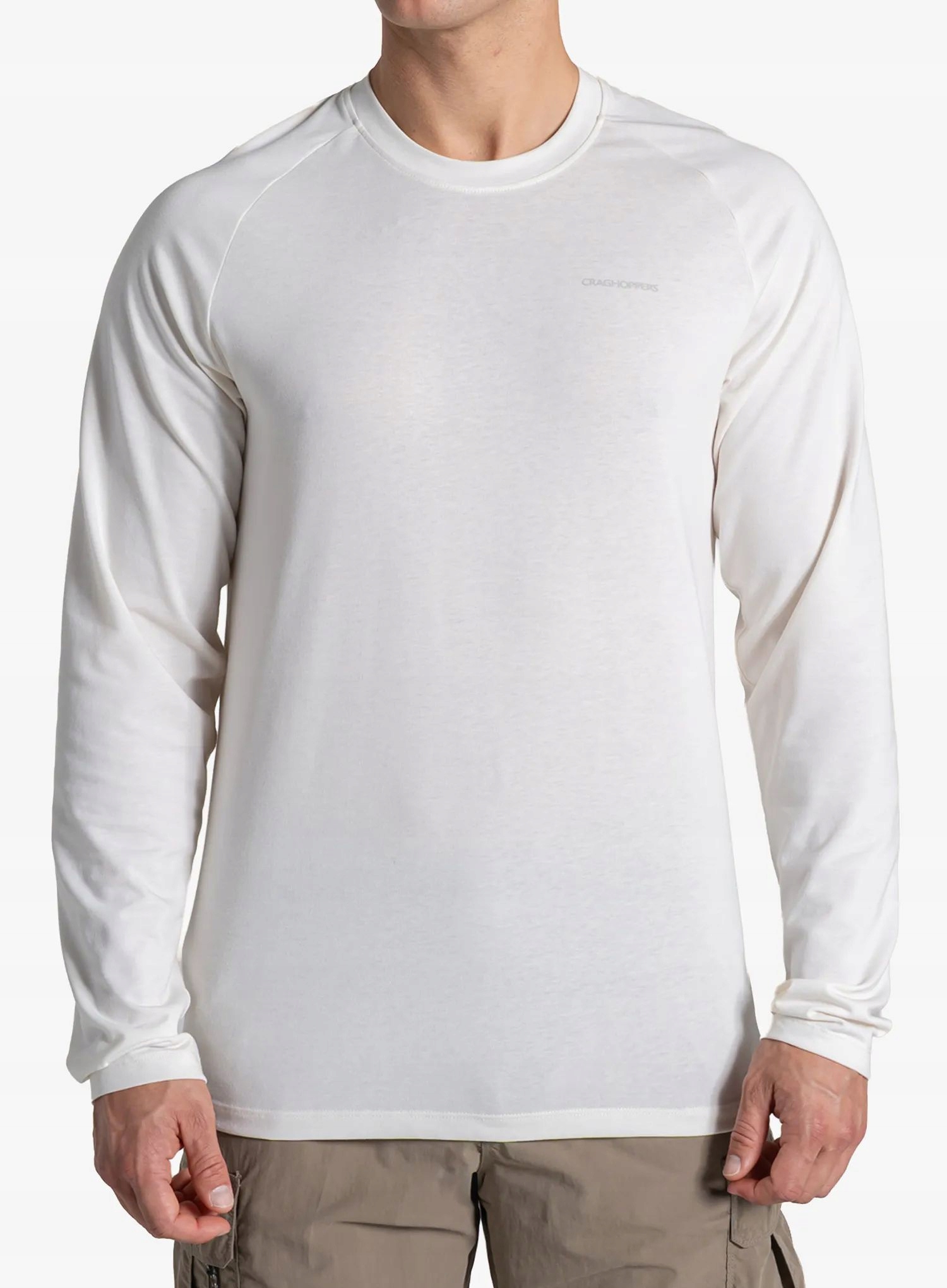 Mikina bez kapuce Craghoppers NosiLife Nour Ls T-Shirt sail white M
