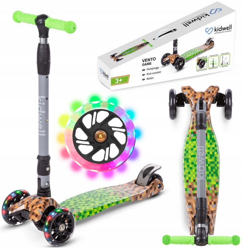 Kidwell Vento Hulajnoga Trójkołowa Koła Led 50KG