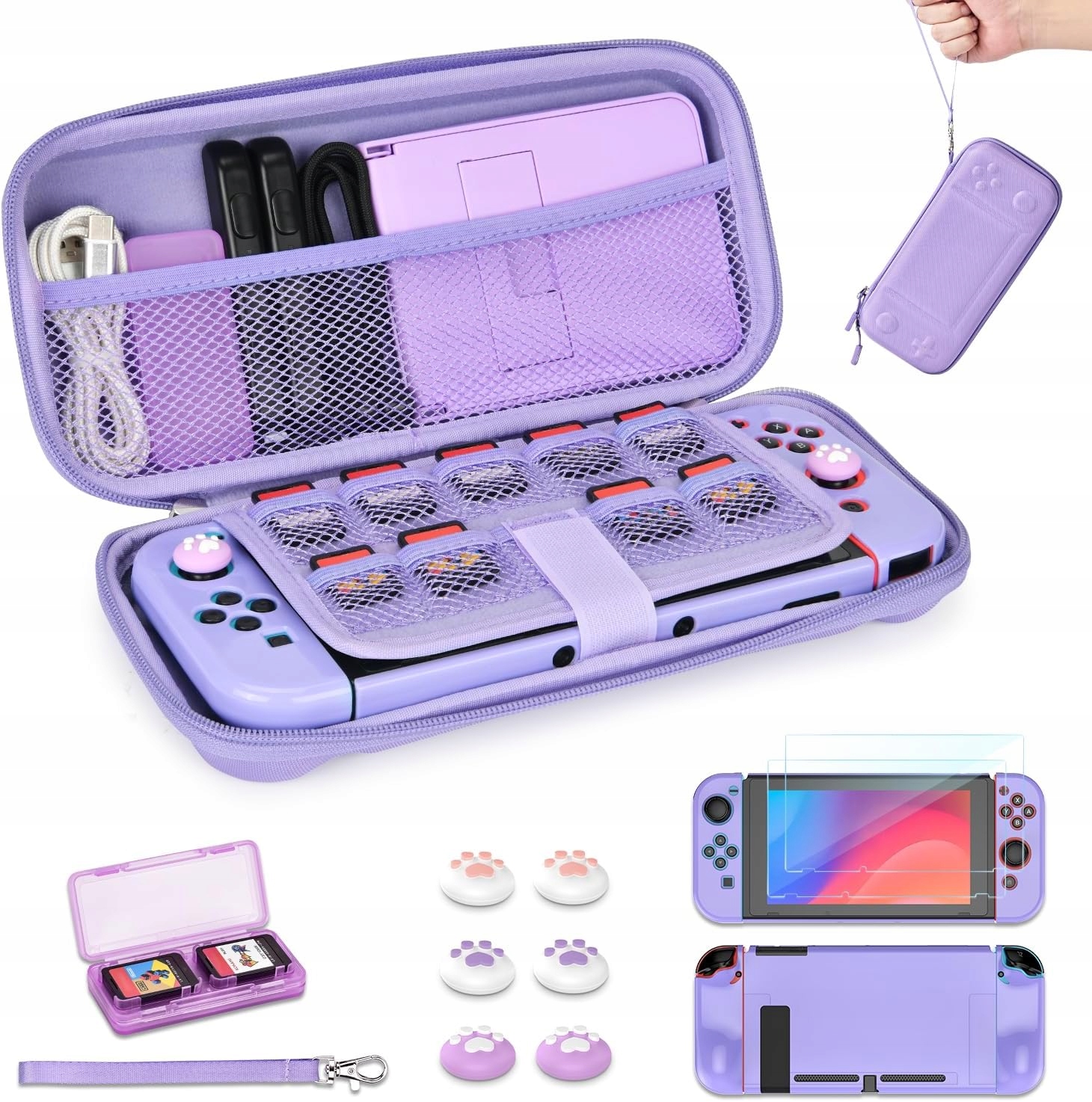 Younik case etui obudowa do Switch 17 fioletowa