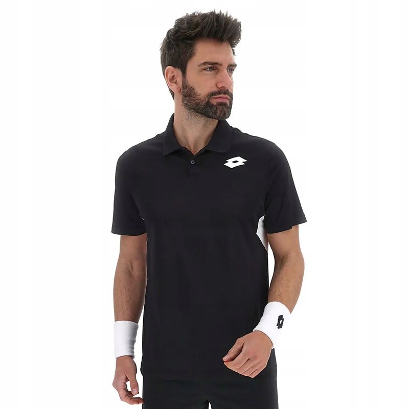 Pánské Tenisové Tričko Lotto Squadra IV Polo Black XL