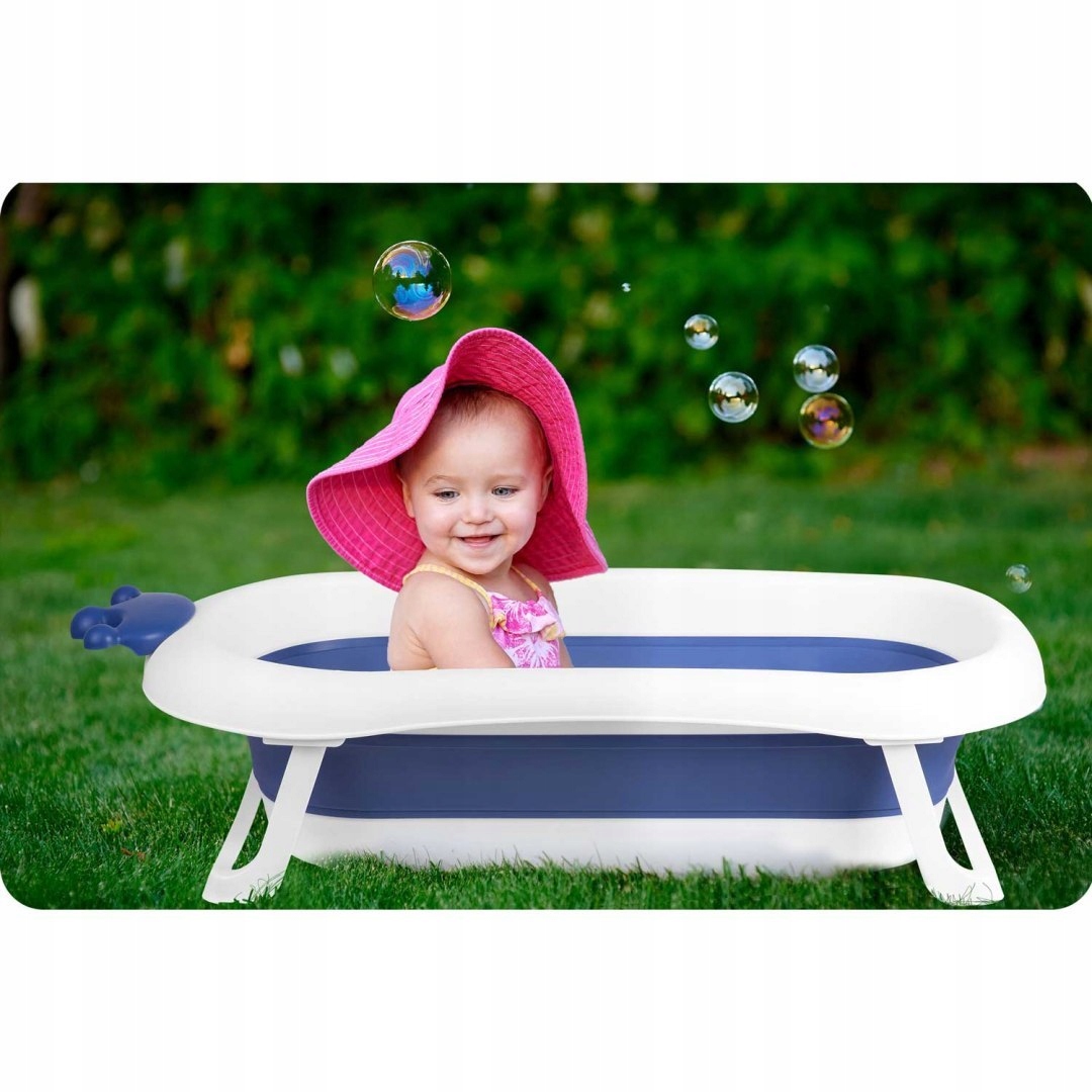 Wanienka dla niemowląt z poduszką biało-niebieska Waga produktu z opakowaniem jednostkowym 2.3 kg