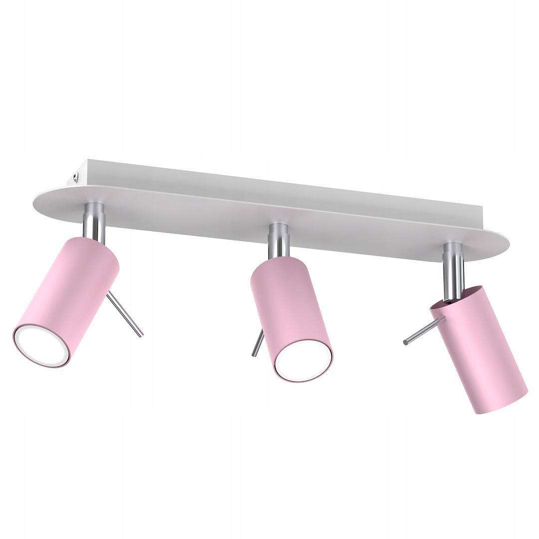 Stropná lampa Preston Pink/white 3x mini GU10