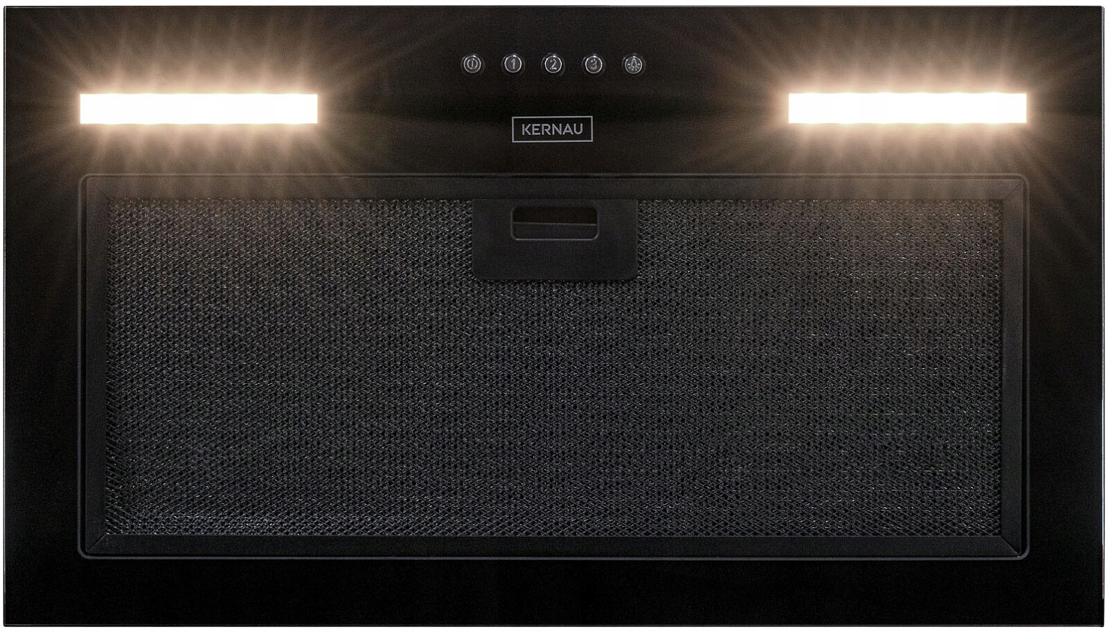 Okap Kernau KBH1060.1B Czarne Szkło Led wkład do zabudowy Przyciski 55 cm
