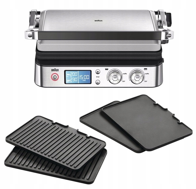 Elektrický gril Braun MultiGrill 9 Cg 9043 2000W strieborný
