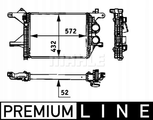 CHŁODNICA POWIETRZA INTERCOOLER CI 94 000P MAHLE Producent części Mahle