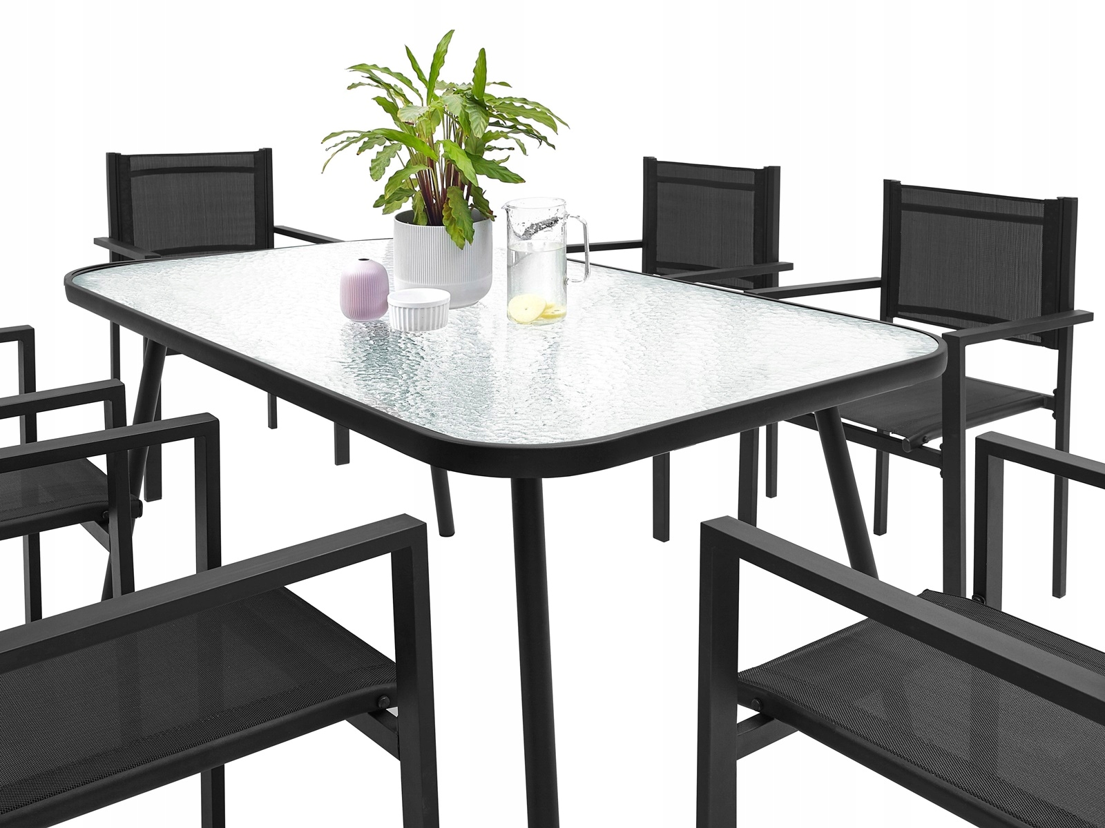 MEBLE OGRODOWE ZESTAW STÓŁ 6+1 NA TARAS BALKON KD Marka MAT-COMPANY