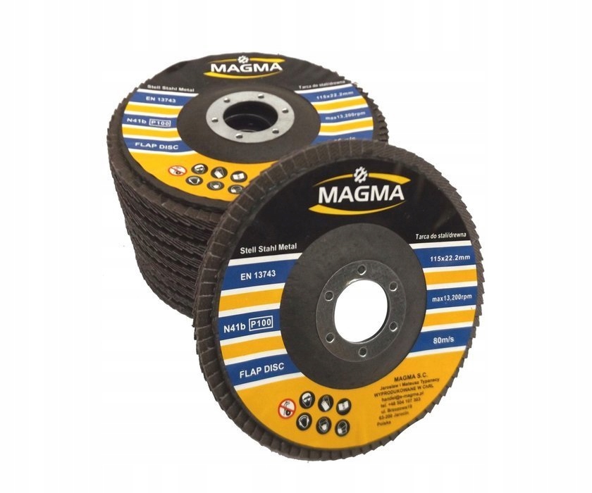 

Tarcze do szlifowania metal 125mm gr100 80 listków