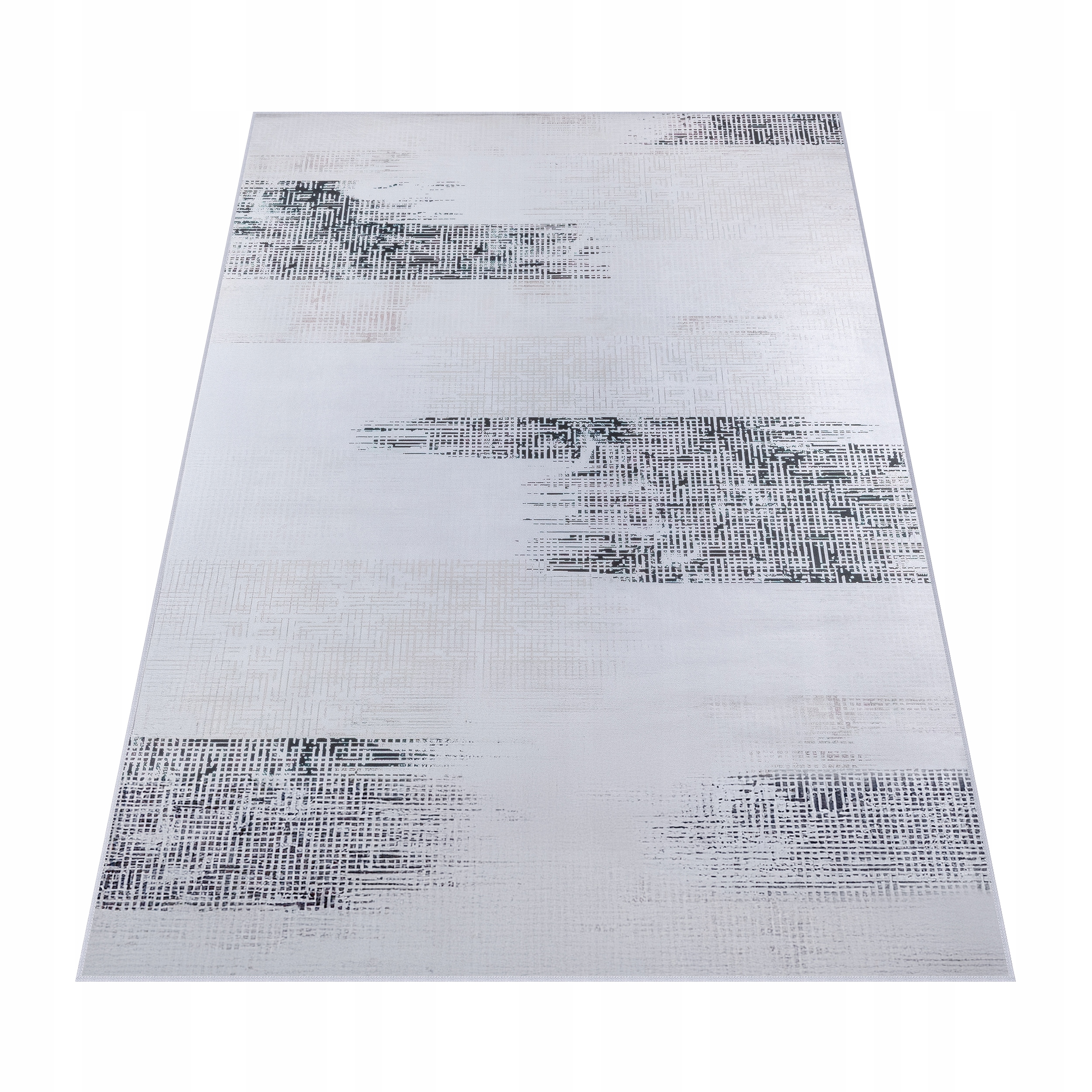 Koberec Do Obývacího Pokoje 160x220 CM Šedý Vintage Protiskluzový Retro Vzor